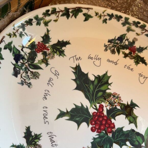 Vintage Portmeirion The Holly and The Ivy Oval Turkey Serving Platter - Picture 2 of 10